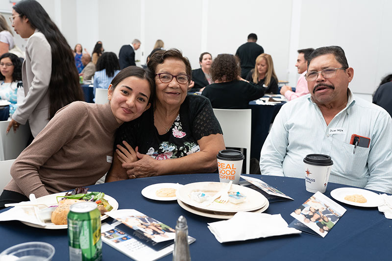 ASF Scholar Awards Reception hispanic family at dining table